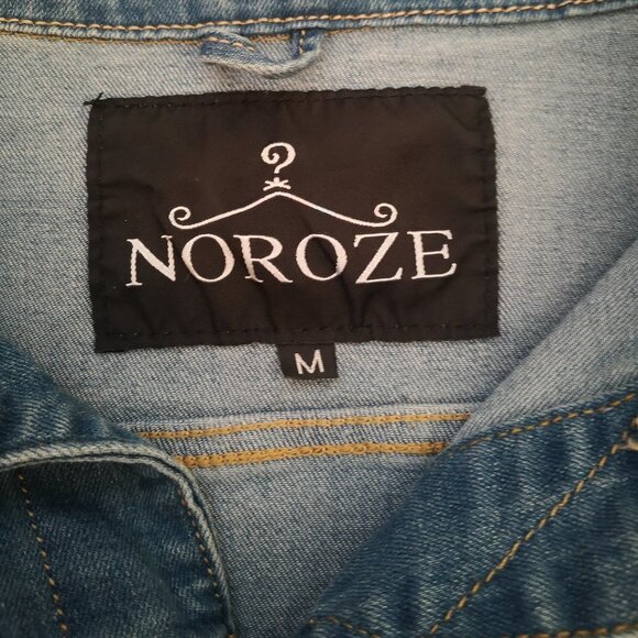 Noroze Men's Button Closure Size Medium Jean Jacket - Picture 3 of 13